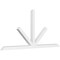 Ekena Millwork Saratoga Architectural Grade PVC Gable Bracket, 108"W x 49 1/2"H x 4"D x 4"F, 11/12 Pitch GBP108X50X0404SAR00 - alternate 1